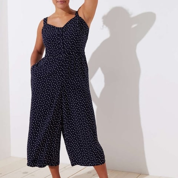 polka dot jumpsuit loft